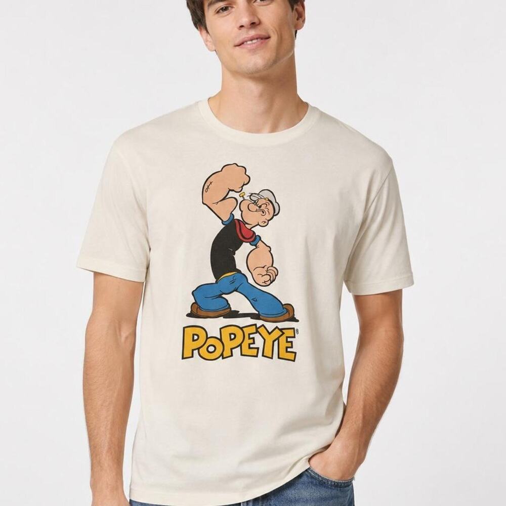Mens popeye graphic t shirt classic